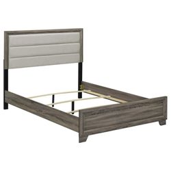 Rustic Grey Wood Bed Frame – Queen Size 🌲