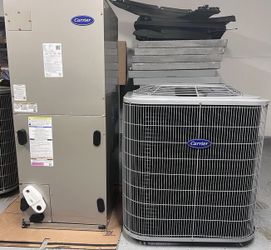 4.0 Tons  Carrier Heat Pump 15.50 SEER  – Comfort Series – Single Stage Condenser Unit With Air Handler