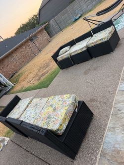 Outdoor Wicker Sectional Patio Set with Cushions