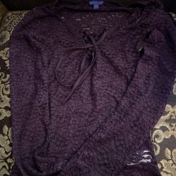 aeropostale purple lace top
