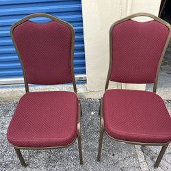 108 Barely And Neatly Used Red Banquet Chairs 