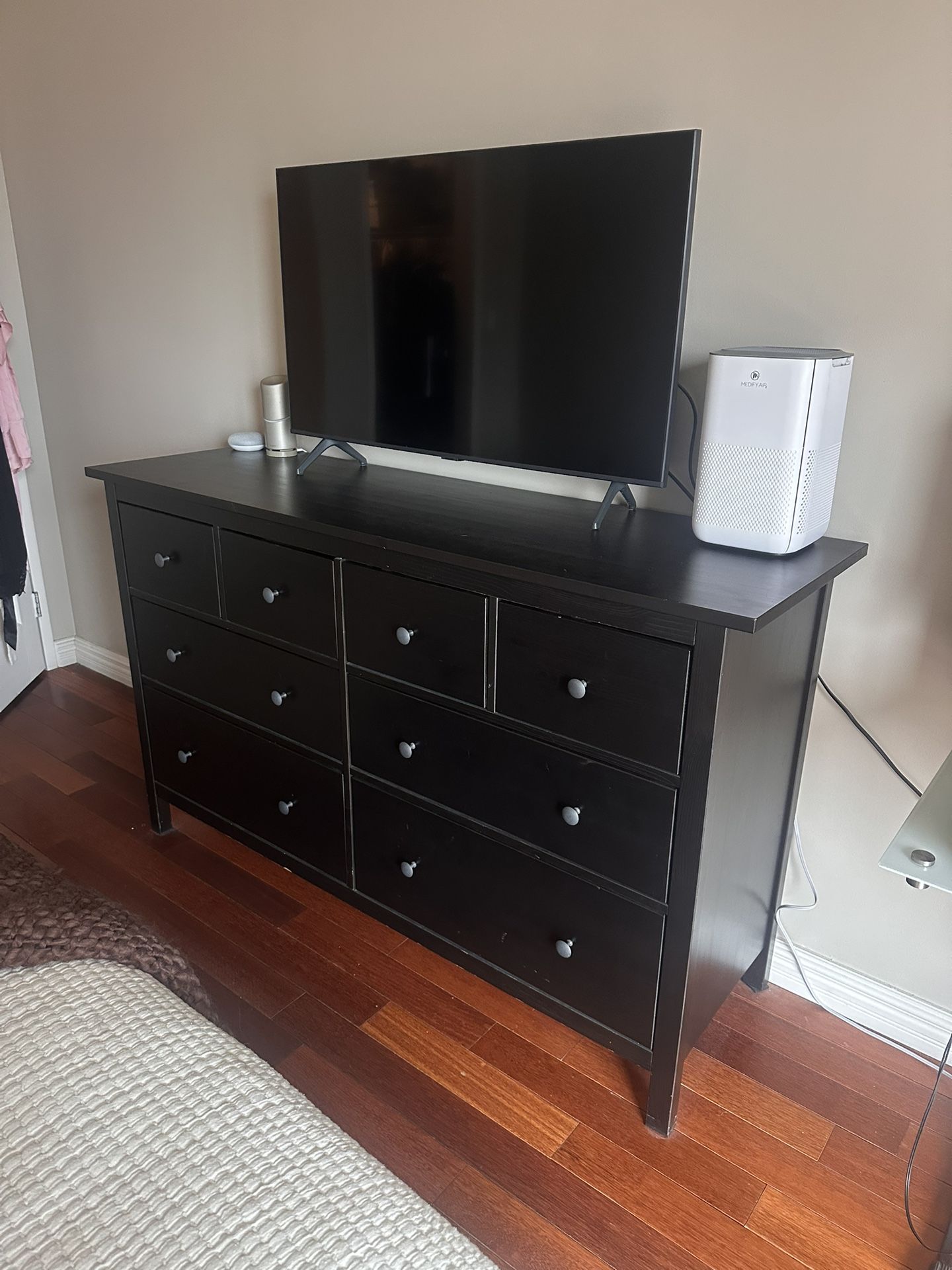 Large Black Wooden Dresser (PICKUP ONLY)
