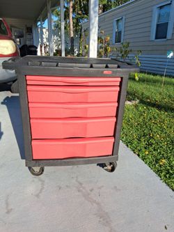 Rubbermaid Rolling Tool Cart with Drawers