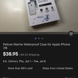 Pelican Marine Waterproof Case for Apple iPhone 7/8