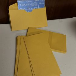50 mustard color business size envelopes