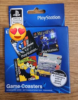 Sony PlayStation Drink Coaster Video Game Gaming Beer Coffee Cup Hot Cold Water