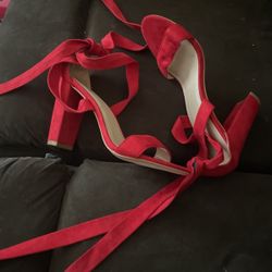 Red High Heels Color Red Brand Glaze