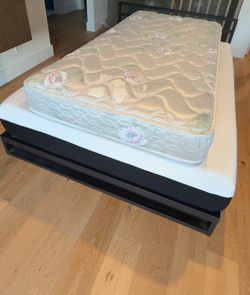 Full Metal Bed Frame + Full Memory Foam Mattress + Twin Mattress – Bundle