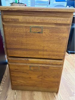 2 dwr wood file cabinet