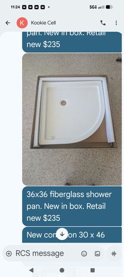 New shower pan