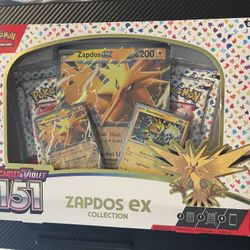 Zapdos EX 151 Collection Box – Scarlet & Violet Pokémon TCG – SEALED
