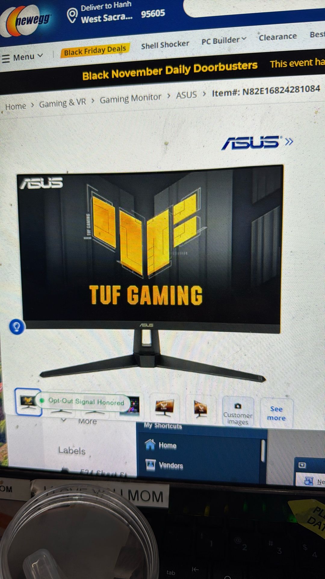 Asus Tuf Curved Gaming Monitor 27”
