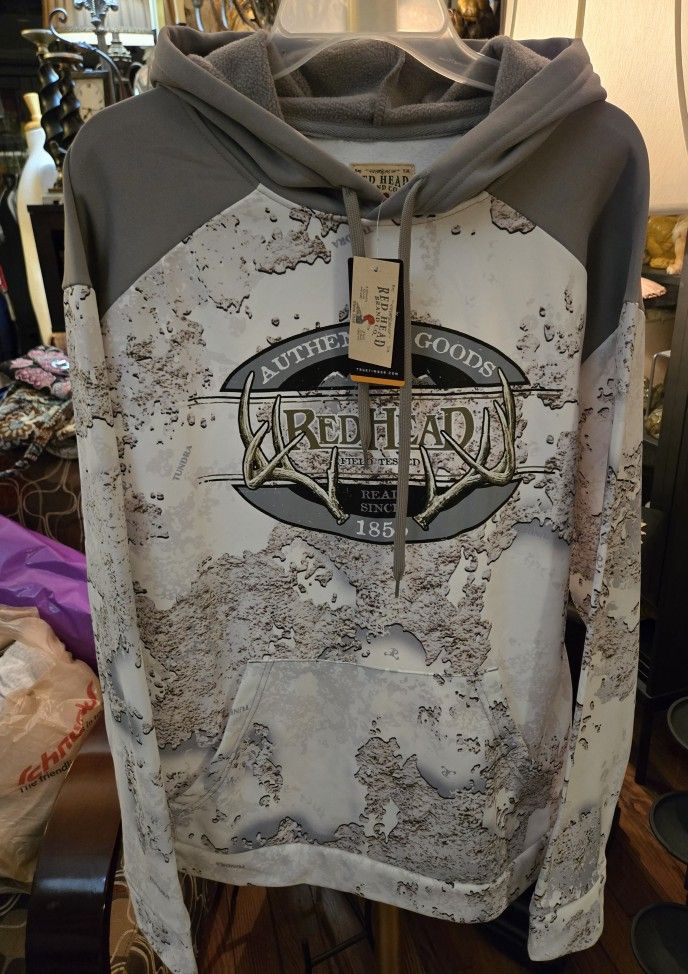 WT # 1075 NEW..WOMEN'S LARGE REDHEAD OVERSIZED HOODIE