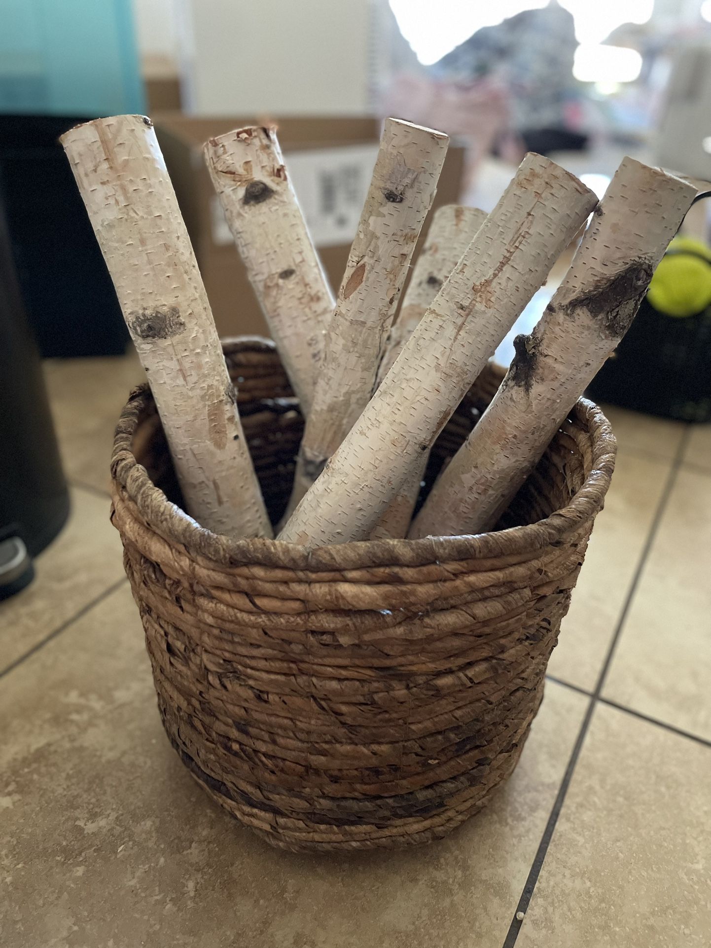 Basket With Wood