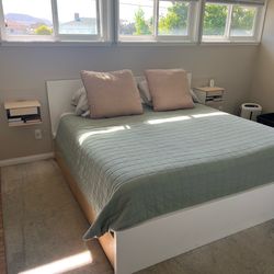 King Bed Frame with Drawers