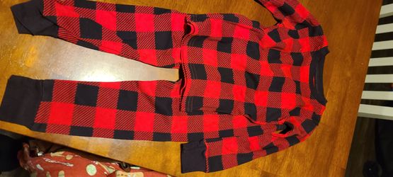 Red and Black Buffalo Plaid Pajama Onesie