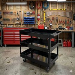 NEW Utility Cart Tool Storage Rolling Cart Mechanic Shop Shelf Utility Cart