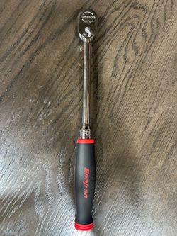 Snap-on Tools 3/8" Drive RED Soft Grip LONG Fixed Head Ratchet FHL80 USA NEW