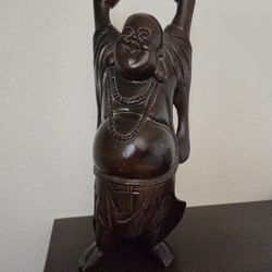Vintage Red Rosewood Laughing Buddah