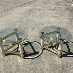 Hollywood Regency End Tables 