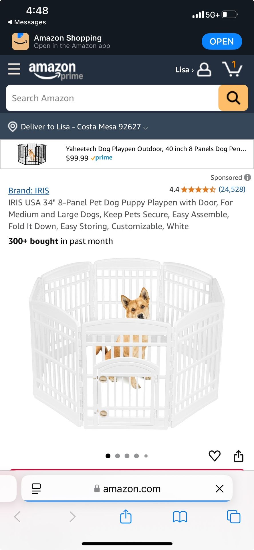 8 Plannel Pet Puppy Playpen With Door