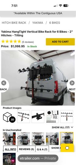 Yakima HangTight Vertical Bike Rack