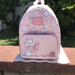 DISNEY LOUNGEFLY THE ARISTOCATS MARIE BOWS MINI BACKPACK 