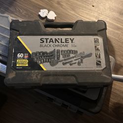 Stanley Black Chrome Socket Set 