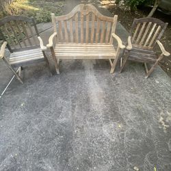 Teak Bench And Chairs Premium Wood