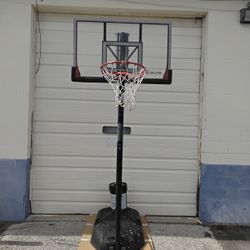 Nice Black 1/2 Basketball Court With Hoopnet And Made By Lifetime Elite OEM Like New. 