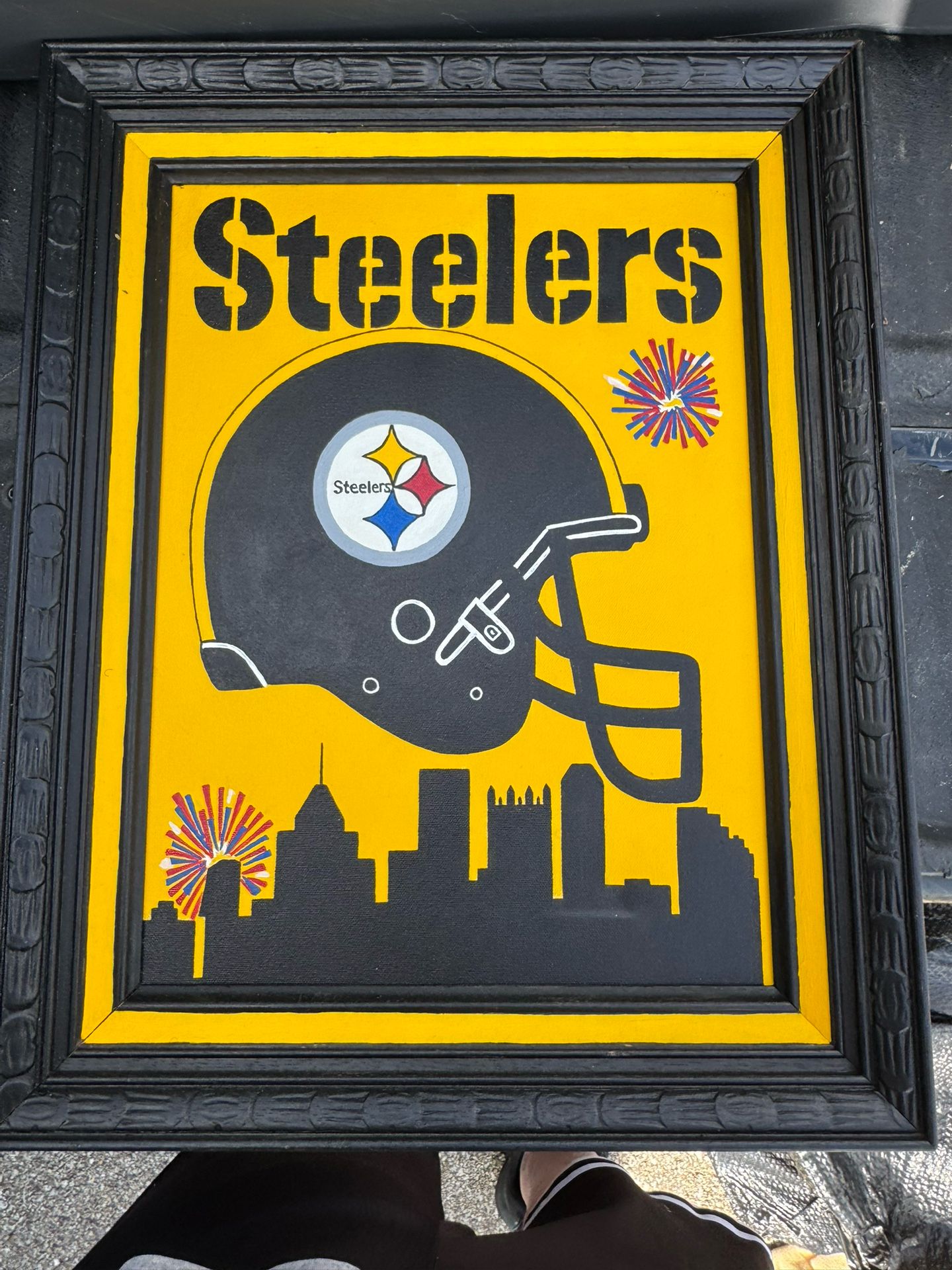 Pittsburgh Steelers Canvas Painting. Look At Pictures for Dimensions