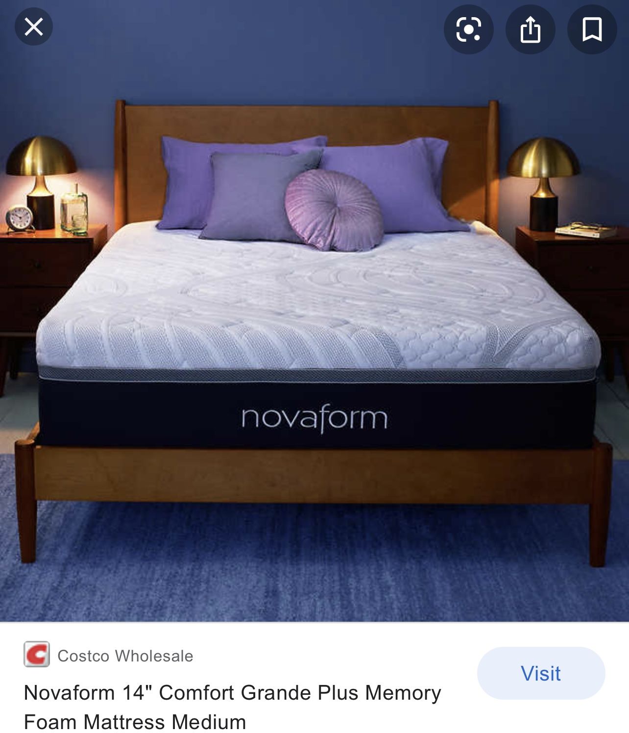 Novaform 14" Comfort Grande Plus Memory Foam Mattress Medium