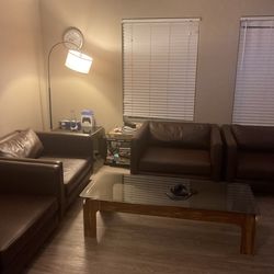 Must Go 4-Piece Dark Brown Leather Modular Sectional – Modern Lounge Set