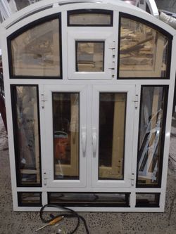 PVC Window Unit with Double Doors
