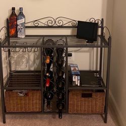 Bakers Rack With Wine Storage