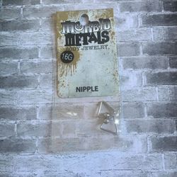 Silver triangle captive bead nipple hoops 16g