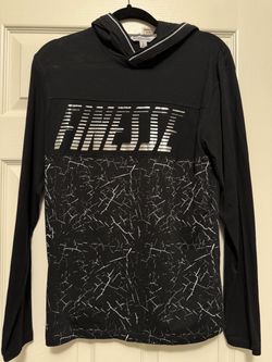 Distortion 'Finesse' Black Hooded Long Sleeve Top
