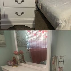 Vanity,bed Frame And Night Stand