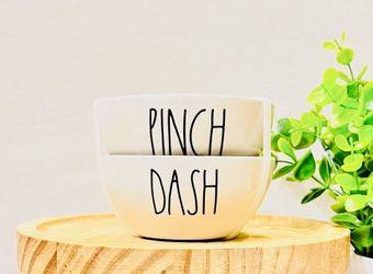 Rae Dunn PINCH & DASH Set of 2 Spice Bowls NEW