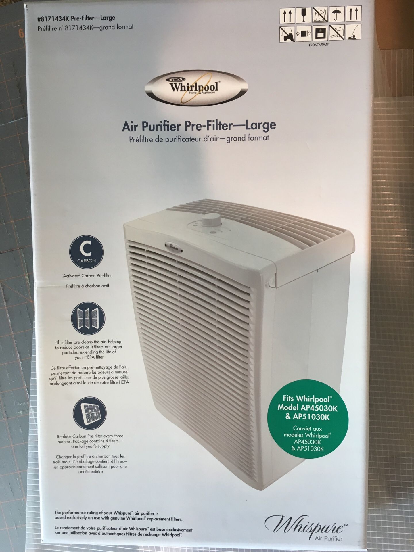 Whispure air purifier FILTER ONLY