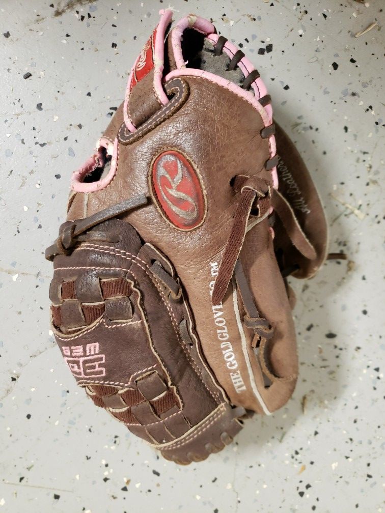 Girls Left Handed Softball Glove