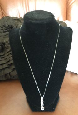Solid 10k White Gold Necklace