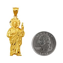 14K Gold San Juditas Pendant