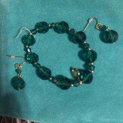 Bracelet And Earrings Lovely Color