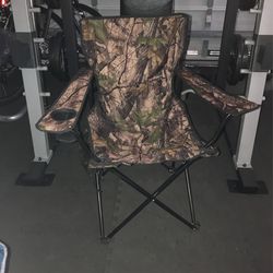 Portable Forest Theme Chair With Cup Holder And Cooling Pouch