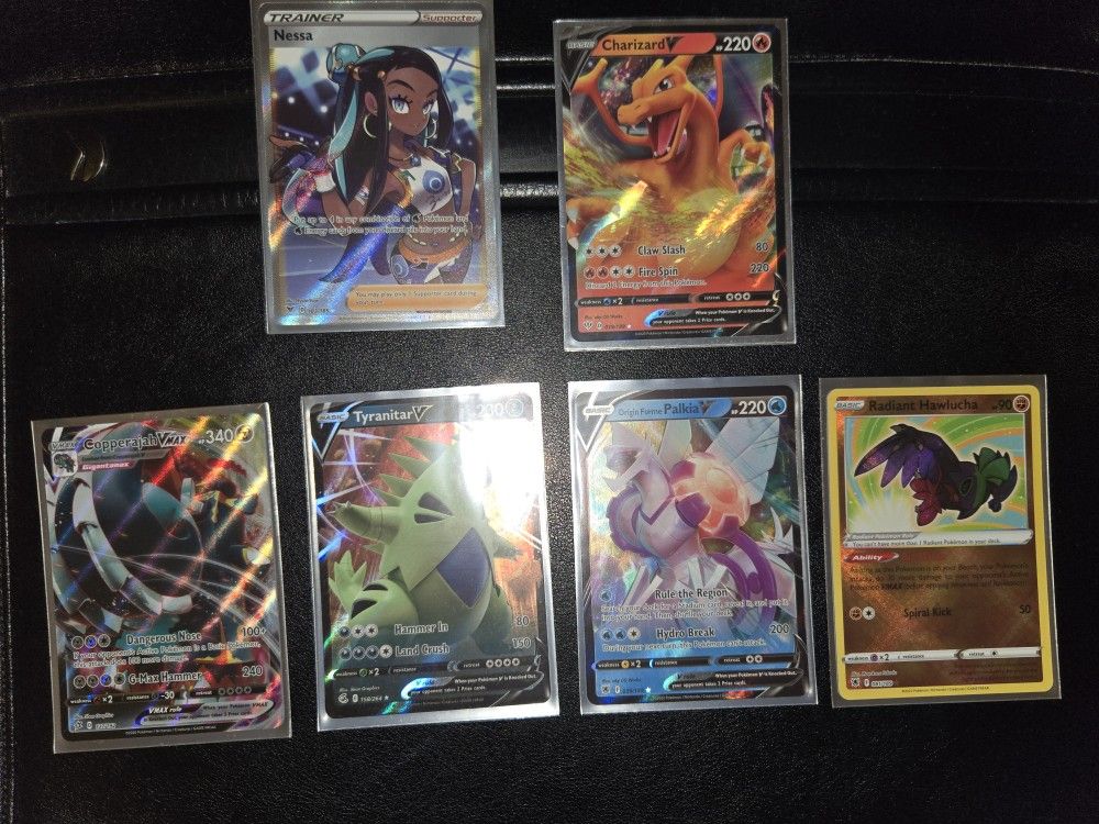 6 Mint Pokemon Cards Nessa Full Art Charizard V