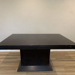 FREE Dark Brown/Black Solid Wood Expandable Dining Table