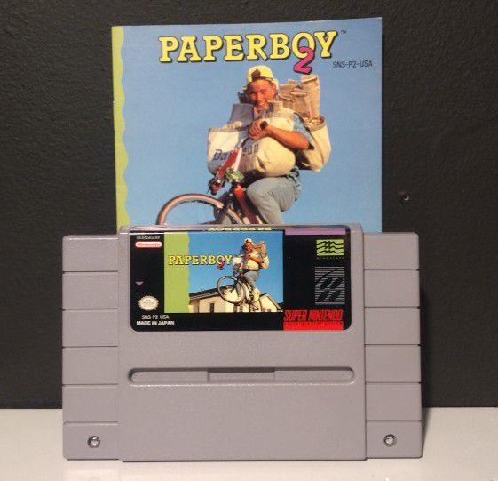 Super Nintendo Game Paperboy 2 Plus Manual 