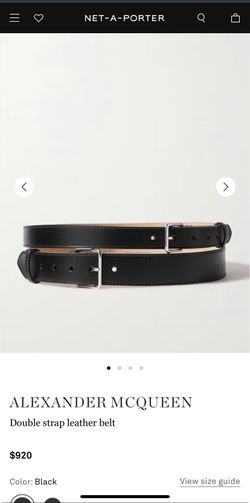 Alexander McQueen Double Strap Leather Belt
