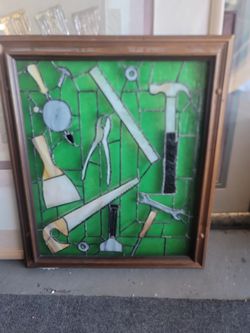 Stained Glass Tools Art Panel Wood Frame